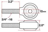 SPC Performance xAxis Sealed Flex Joint RH 3/4in-16x12mm BH x 2in W thumbnail 5