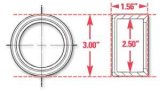 SPC Performance Weld-In Ring Kit 2.50 in. ID thumbnail 2