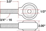 SPC Performance xAxis Rod End Ball Joint thumbnail 6
