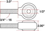 SPC Performance xAxis Rod End Ball Joint thumbnail 6