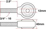 SPC Performance xAxis Rod End Ball Joint thumbnail 2