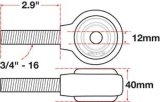 SPC Performance xAxis Rod End Ball Joint thumbnail 6