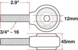SPC Performance xAxis Rod End Ball Joint thumbnail 5