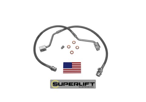 Superlift 90-96 Ford F-150/Bronco w/ 4-6in Lift Kit (Pair) Bullet Proof Brake Hoses thumbnail 4