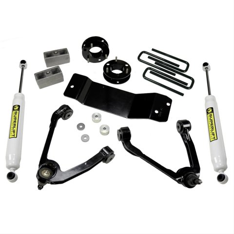 Superlift 14-18 Chevy Silv 1500 4WD 3.5in Lift Kit w/ Alum/Stamped Steel Control Arms & Rear Shocks