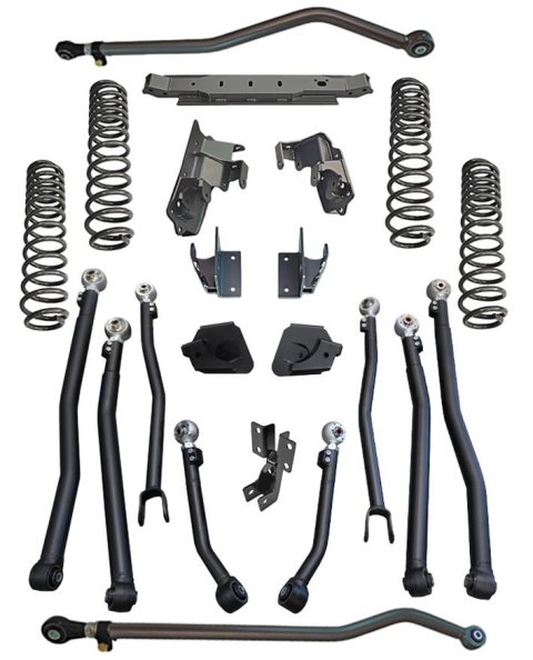 Superlift 18-23 Jeep Wrangler Unlimited 4in JLU Long Arm Kit - Shadow Shocks