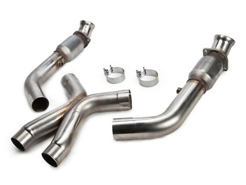 Kooks 99-04 Ford Mustang GT / Cobra 3in In x 2 1/2in OEM Out Cat SS X Pipe Kooks HDR Req thumbnail 1