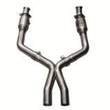 Kooks 05-10 Ford Mustang GT 2 1/2in x 2 1/2in OEM Exhaust GREEN Cat X Pipe thumbnail 1