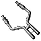 Kooks 05-10 Ford Mustang GT 2 1/2in x 2 1/2in OEM Exhaust GREEN Cat H Pipe thumbnail 1