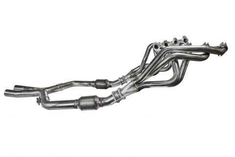 Kooks 05-10 Ford Mustang GT Manual 1 5/8in x 2 1/2in SS Long Tube Headers and OEM Catted SS X Pipe thumbnail 2