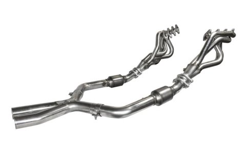 Kooks 05-10 Ford Mustang GT Manual 1 5/8in x 2 1/2in SS Long Tube Headers and OEM Catted SS X Pipe thumbnail 5