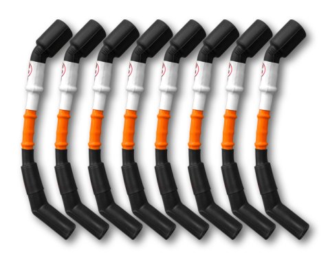 Kooks 10mm Spark Plug Wires - Orange w/Black Boots (8 pc. Set) thumbnail 4