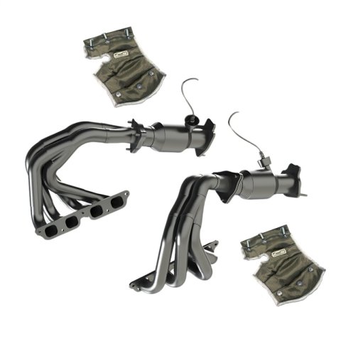 Kooks 22+ Chevrolet C8 Corvette Z06 LT6 SS Tri-Y Headers w/ GREEN Cats w/ Heat Blankets thumbnail 3