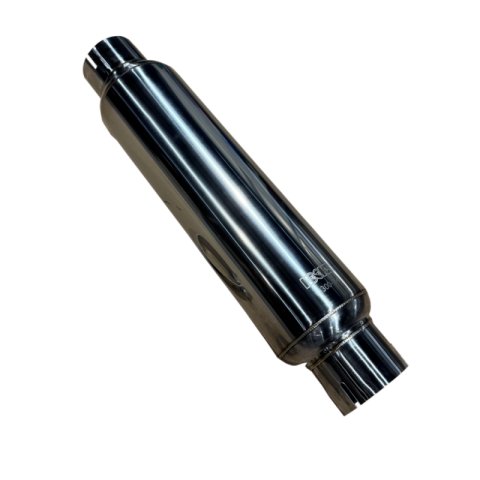 Kooks 3in. Round Clamp In Muffler 14in. Long Polished Stainless Steel thumbnail 6
