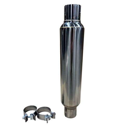 Kooks 2.5in Round Clamp In Muffler 14in Long Polished Stainless Steel thumbnail 5