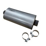 Kooks 3in Oval Clamp In Center/Center Muffler 18in Long Body Polished Stainless Steel thumbnail 4