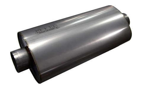 Kooks 3in Oval Center/Center Muffler 18in Long Body Polished Stainless Steel thumbnail 2