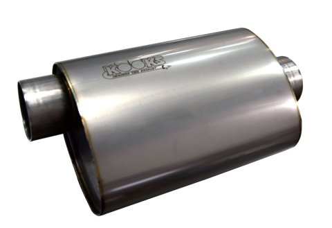 Kooks 3in Oval Center/Offset Muffler 12in Long Body Stainless Steel thumbnail 3