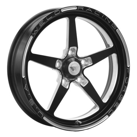 Weld Alumastar 1-Piece 17x4.5 / 5x4.5 BP / 2.25in. BS Black Wheel - Non-Beadlock thumbnail 3