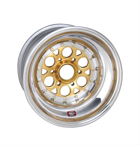Weld Magnum Sprint 15x15 / 42-Spline / 5in. BS Gold Wheel - Inner Beadlock / No Cover