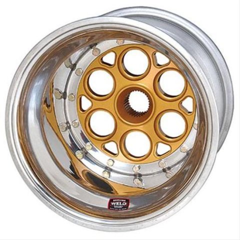 Weld Magnum Sprint 15x15 / 42-Spline / 6in. BS Gold Wheel - Inner Beadlock / No Cover thumbnail 2