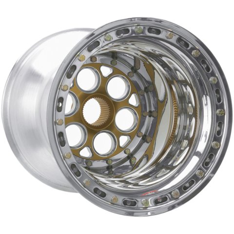 Weld Magnum Sprint 15x15 / 42-Spline / 6in. BS Gold Wheel - Inner Beadlock / No Cover thumbnail 3