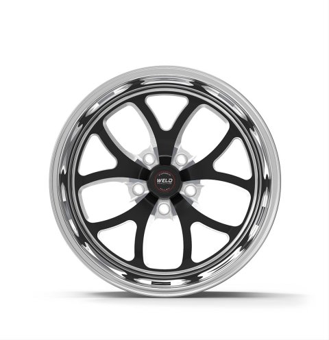 Weld S76 18x8 / 5x4.75 BP / 4.7in. BS Black Wheel (Medium Pad) - Non-Beadlock thumbnail 2
