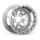 Weld Alpha-1 15x12 / 5x4.5 BP / 3in BS Polished Wheel - Polished Double Beadlock MT thumbnail 4