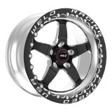 Weld S71 17x10 / 5x112 BP / 7.3in. BS (+46mm) Black Wheel (Medium Pad) - Black Single Beadlock MT thumbnail 1