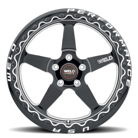 Weld S904 15x10 Ventura Beadlock 5x115 ET22 BS6.4 Gloss BLK MIL DIA 78.1 thumbnail 2