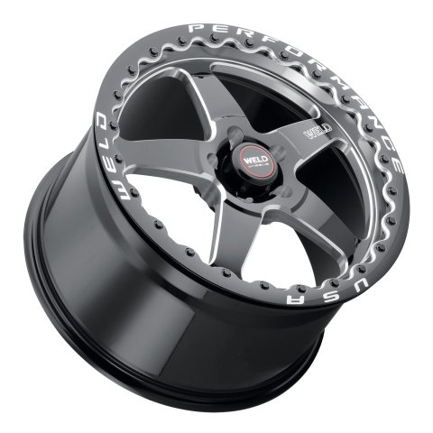 Weld S904 15x10 Ventura Beadlock 5x115 ET22 BS6.4 Gloss BLK MIL DIA 78.1 thumbnail 3