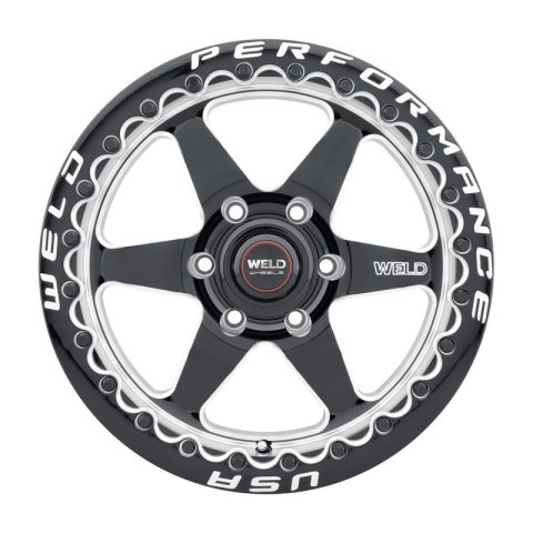 Weld S909 20x11 Ventura 6 Beadlock 6x127 ET36 BS7.375 Gloss BLK MIL DIA 78.1 thumbnail 2