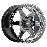 Weld S909 20x9.5 Ventura 6 Beadlock 6x127 ET35 BS6.625 Gloss BLK MIL DIA 78.1 thumbnail 3