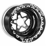Weld Alumastar 2.0 15x8 / 5x4.5 BP / 3in BS Black Single Bead Lock MT thumbnail 1