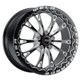 Weld Belmont Beadlock 18x12 / 5x120.65 BP / ET55 BS8.7 Gloss BLK MIL DIA 78.1 thumbnail 1