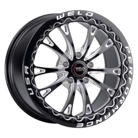 Weld S908 18X10 Belmont Drag Beadlock 5X112 ET40 BS7.1 Gloss Black MIL Dia 78.1 thumbnail 2