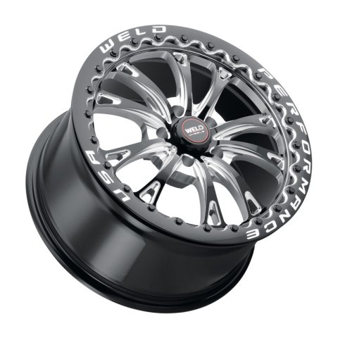 Weld S908 18X10 Belmont Drag Beadlock 5X112 ET40 BS7.1 Gloss Black MIL Dia 78.1 thumbnail 4
