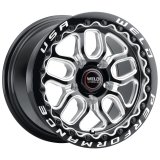 Weld S907 15X10 Laguna Beadlock 5X114.3 ET25 BS6.5 Gloss Black MIL Dia 78.1 thumbnail 1