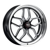 Weld S152 18X5 Laguna Drag 5X112 ET-23 BS2.1 Gloss Black MIL Dia 78.1 thumbnail 1