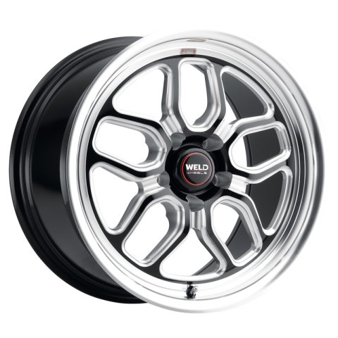 Weld S107 17X8 Laguna 5X114.3 ET00 BS4.50 Gloss Black MIL Dia 78.1 thumbnail 1