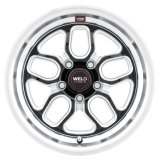 Weld S107 15X5 Laguna 5X114.3 ET19 BS3.75 Gloss Black MIL Dia 78.1 thumbnail 1
