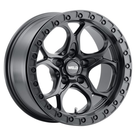 Weld Off-Road W901 17X10 Ledge Beadlock5 5X127 ET-25 BS4.50 Satin Black / Black Ring 71.5 thumbnail 1