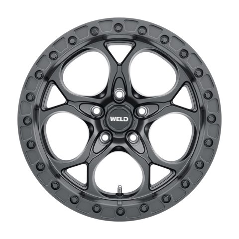 Weld Off-Road W901 17X10 Ledge Beadlock5 5X127 ET-25 BS4.50 Satin Black / Black Ring 71.5 thumbnail 2