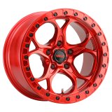 Weld Off-Road W906 17X10 Ledge Beadlock 5X127 ET-25 BS4.50 Candy Red / Red Ring 71.5 thumbnail 1