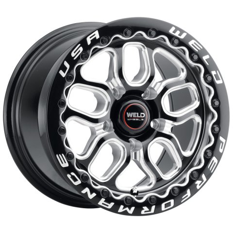 Weld Racing 15x10 Laguna Bead Lock 5x120 ET46 BS7.25 Gloss BLK MIL DIA 78.1 thumbnail 1