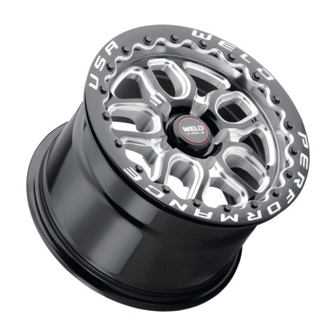 Weld Racing 15x10 Laguna Bead Lock 5x120 ET46 BS7.25 Gloss BLK MIL DIA 78.1 thumbnail 3