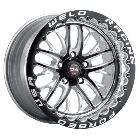 Weld RT-S S82 15x10 / 5x115 BP / 6.5in BS Black Wheel - Black Single Beadlock MT
