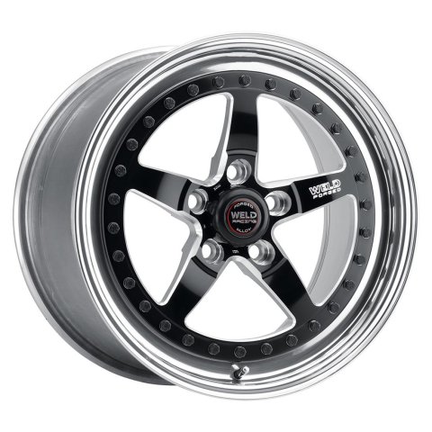 Weld Weldstar 17x10 / 5x4.5 5x114.3 BP / 7.2in BS Black Polished Wheel - Non-Beadlock