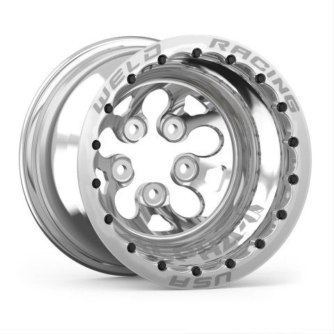 Weld Alpha-1 15x12 / 5x4.75 BP / 5in. BS Polished Wheel - Polished DBL MT