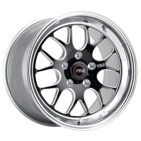 Weld S77 17x9 / 5x112 BP / ET 30mm / 6.2in. BS Black Wheel (High Pad) - Non-Beadlock